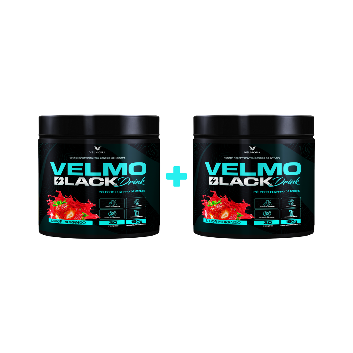 Velmo Black Drink Morango 1+1
