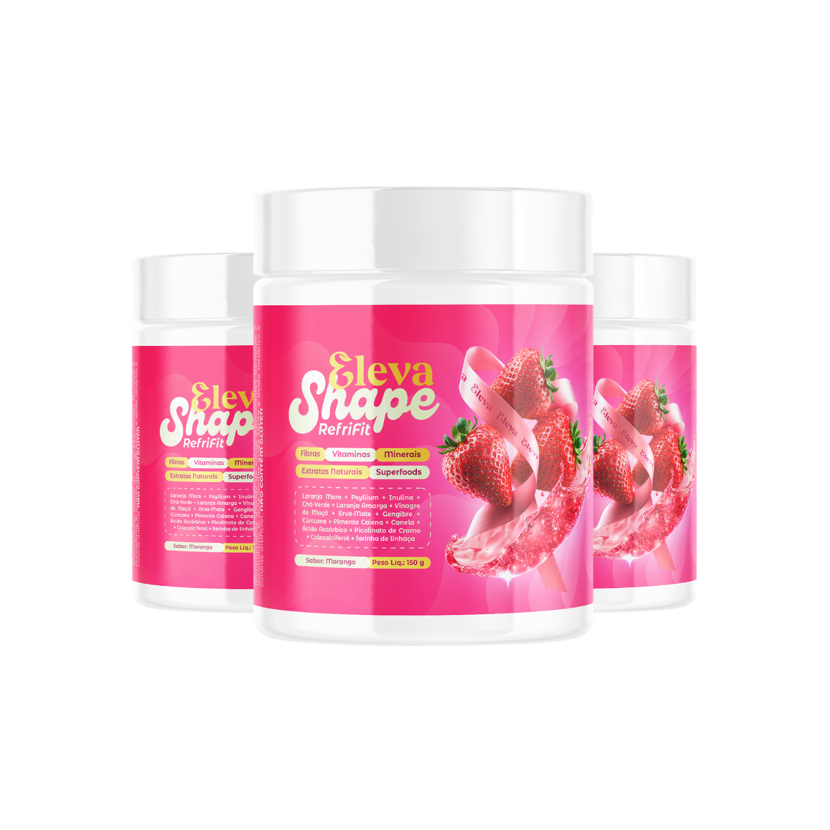 Eleva Shape Refrifit Sabor Morango - 3 Meses