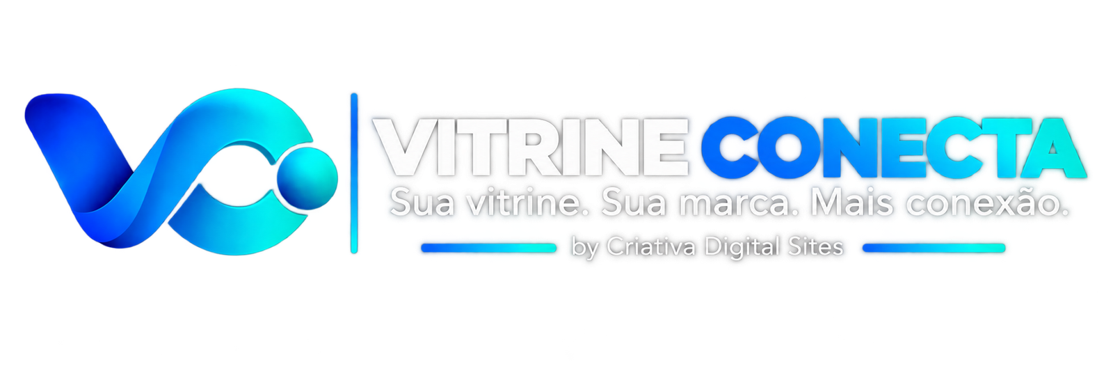 logo vitrine conecta fundo escuro